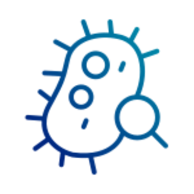 Blue icon illustrating pathogen detection application