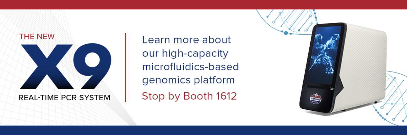 The new X9 Real-Time PCR System | Learn more about our high-capacity microfluidics-based genomics platform. Stop by Booth 1612