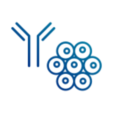 Blue icon illustrating immuno-oncology application