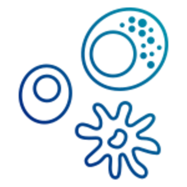 Blue icon illustrating immune profiling application